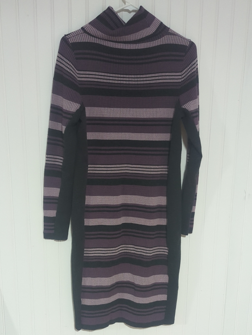 E3 by Etcetra Striped Turtleneck Sweater Dress - Picture 5 of 6